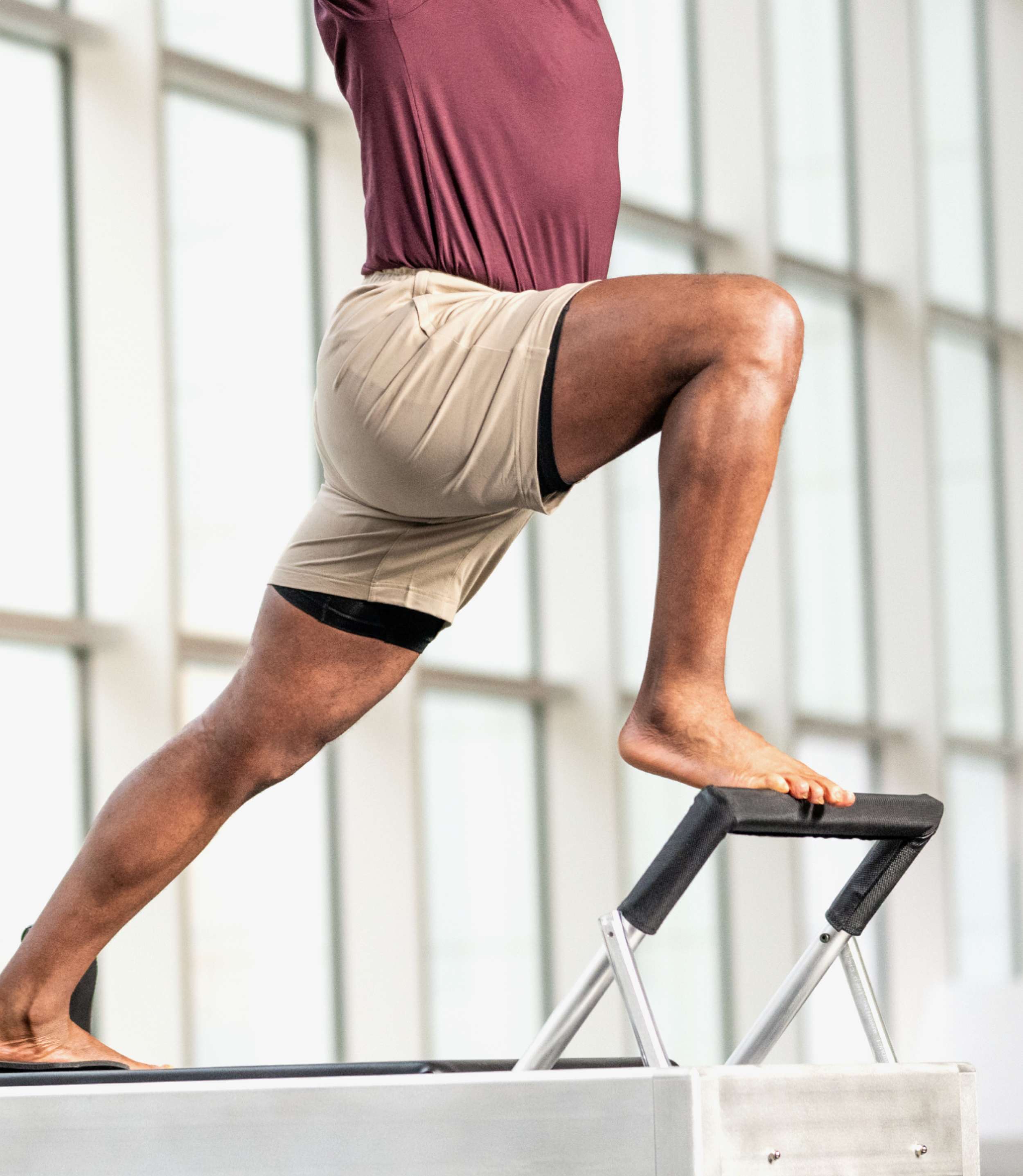 Contrology Reformer Footbar Cover in use