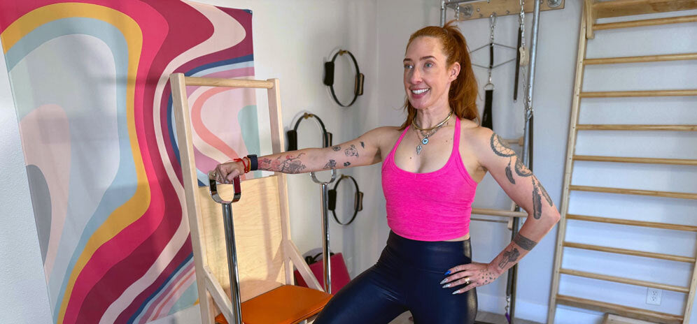 Lesley Logan on the Contrology Electric Chair