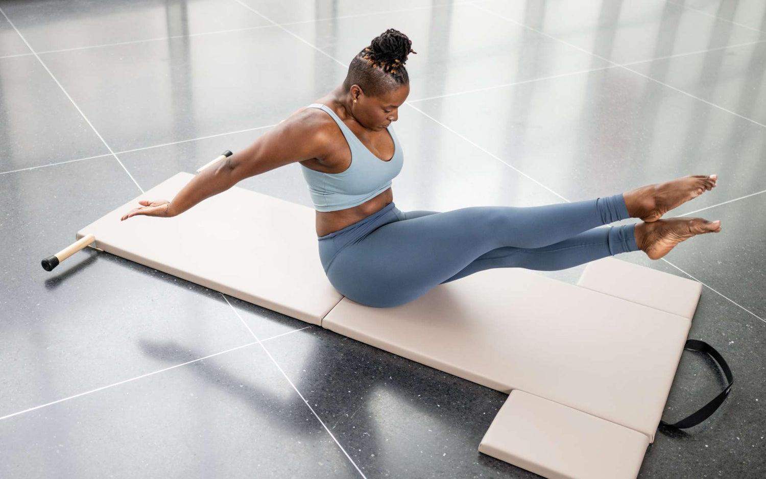 folding mat in use