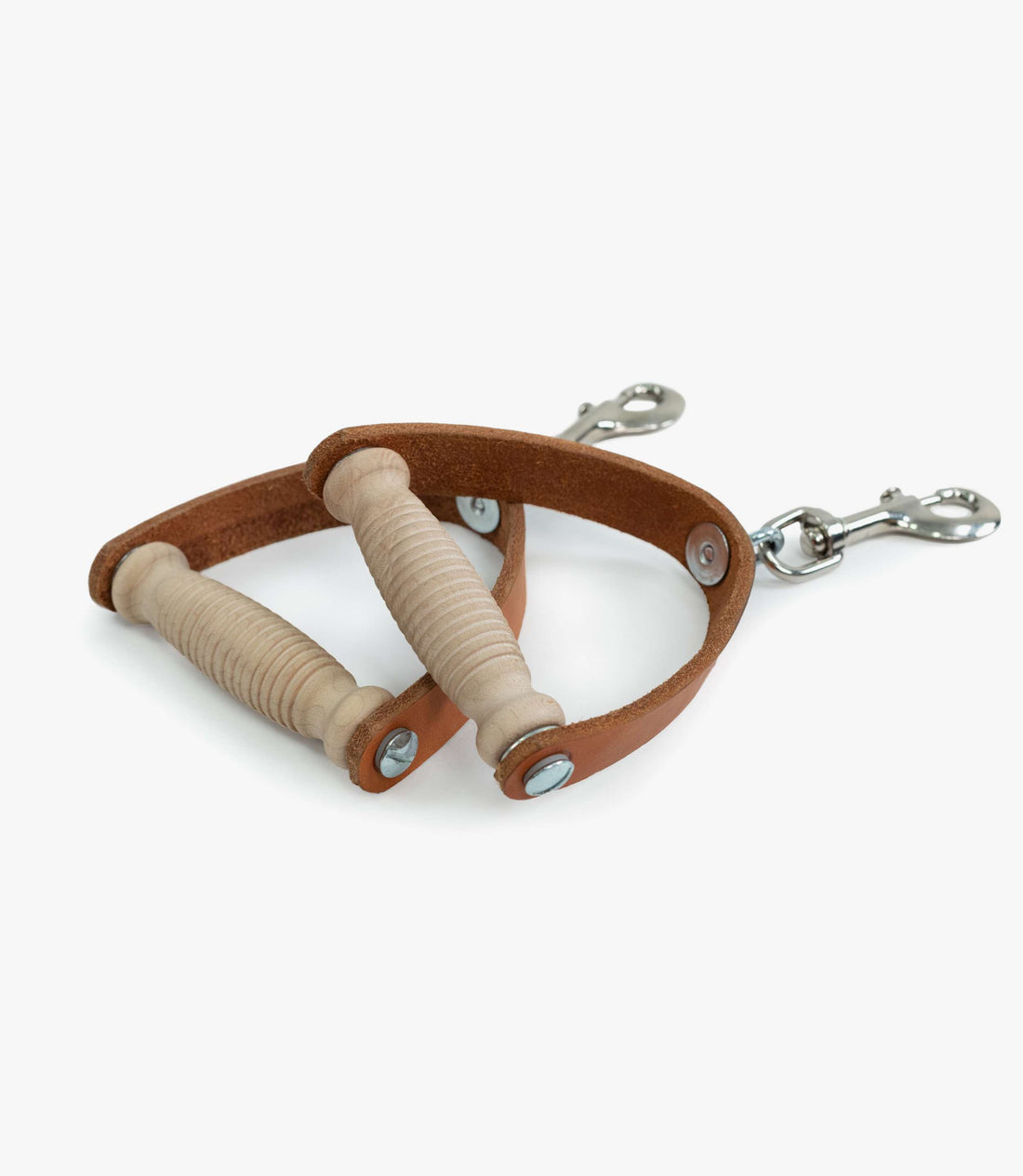 Contoured Leather Handles for Arm Chair and Ped-o-Pul