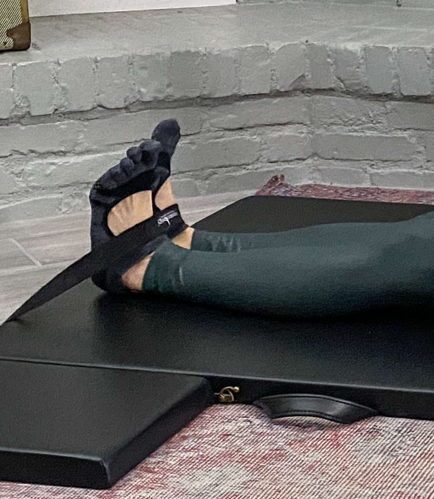 Contrology Folding Mat Footstrap in use