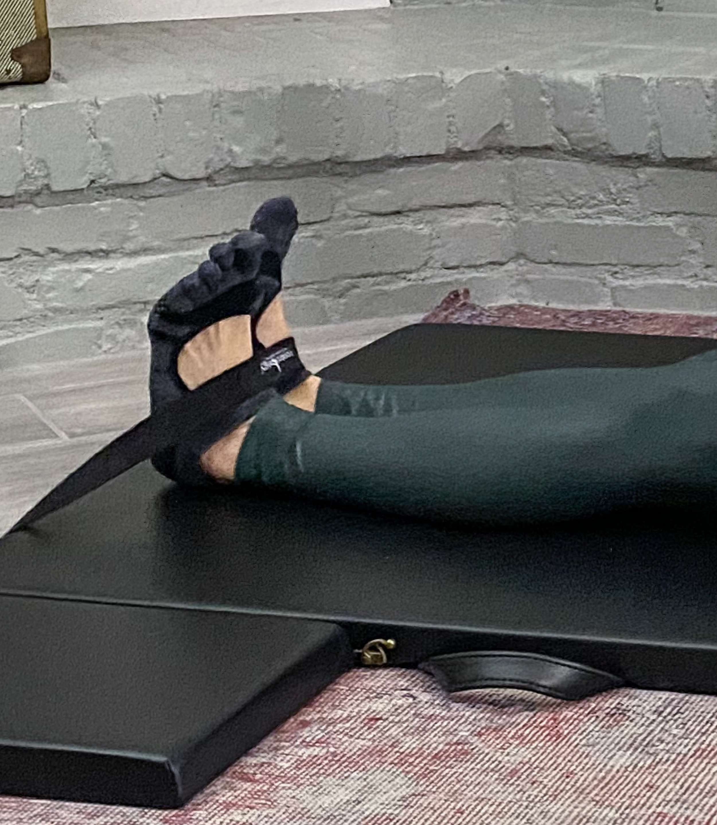 Contrology Folding Mat Footstrap in use